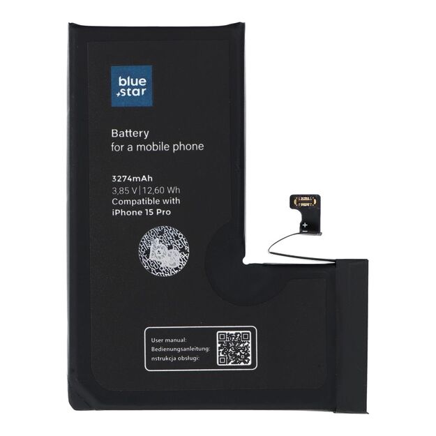 Battery for iPhone 15 PRO 3274 mAh Blue Star HQ