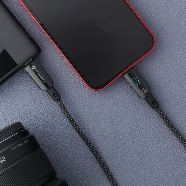 Cable USB C to Lightning Forcell F-Energy PD 3A 27W Digital 1,2 m C276 black 2