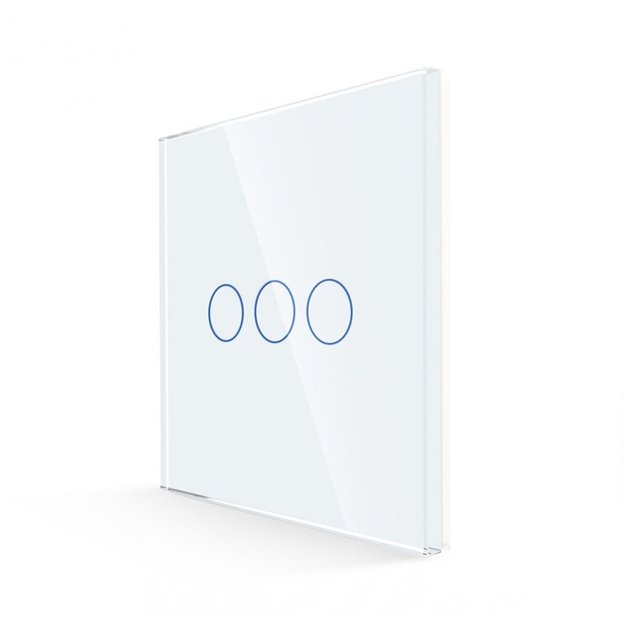 Tripolis sensorinis jungiklio dangtelis Feelspot, baltas, 86x86mm 2