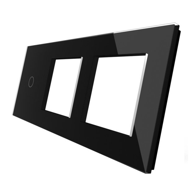 Vienpolis sensorinis dangtelis su dviviečiu rėmeliu Feelspot, juodas 2