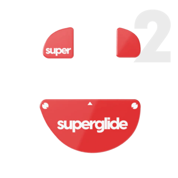 Superglide 2 (Type-C) Glass Skates BenQ Zowie EC1-CW & EC2-CW & EC3-CW Red (Raudoni) Pakaitiniai Mouse Feet