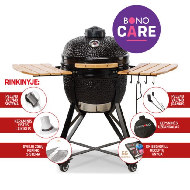 Keramikinė kepsninė Kamado Bono Media 20