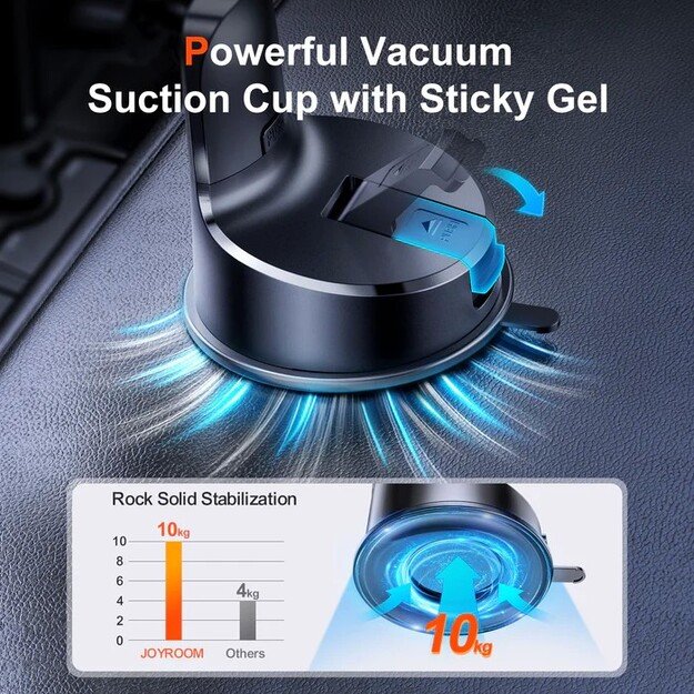 Automobilinis telefono laikiklis Joyroom JR-ZS284 (dashboard) juodas 2