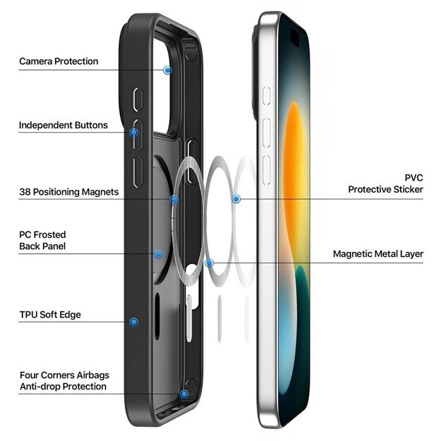 Dėklas Dux Ducis Yind Apple iPhone 17 Pro juodas 2