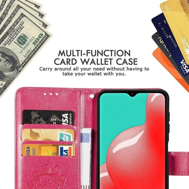 Dėklas Flower Book Samsung A546 A54 5G rožinis-raudonas 4