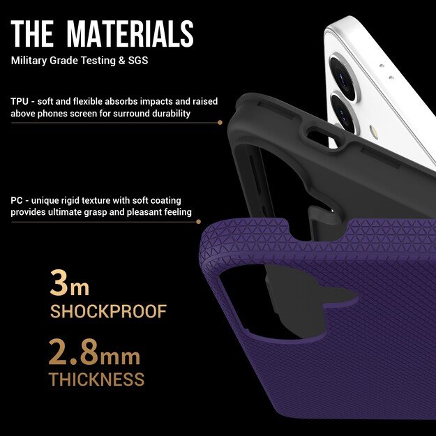 Dėklas Perfectionists Triangle Case Samsung A266 A26 5G violetinis 3