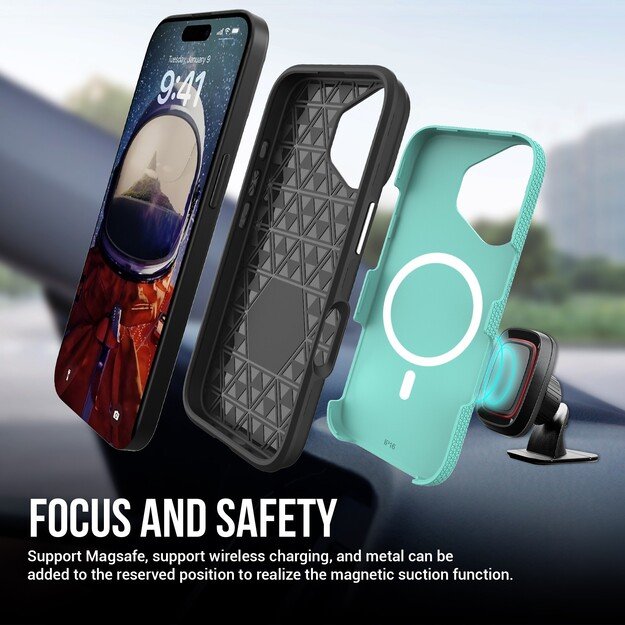 Dėklas Perfectionists Triangle Mag Case Apple iPhone 11 žalias 1
