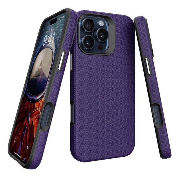 Dėklas Perfectionists Triangle Mag Case Apple iPhone 15 Pro violetinis 2