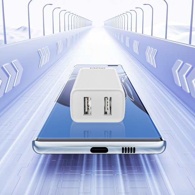 Įkroviklis Awei C15-EU 10W 2xUSB-A baltas 3