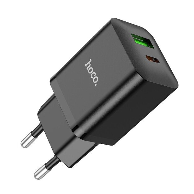 Įkroviklis Hoco N28 20W USB-C/USB-A juodas 1