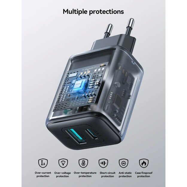 Įkroviklis Joyroom JR-TCF13 25W USB-C/USB-A juodas 5