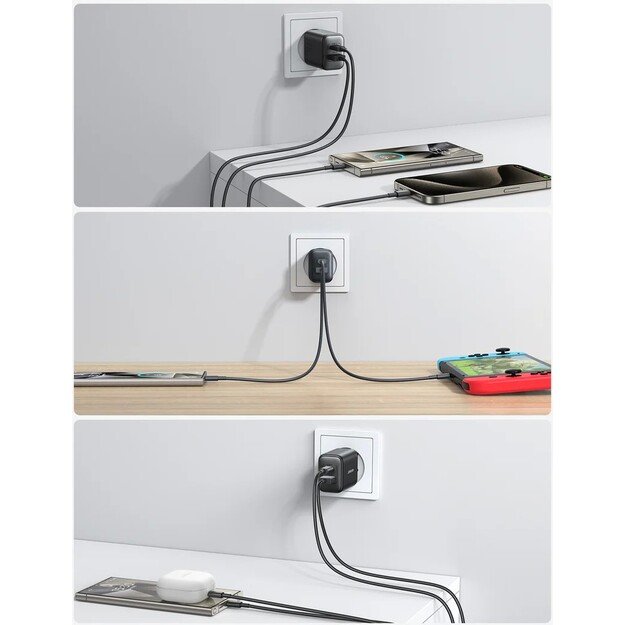 Įkroviklis Joyroom JR-TCF13 25W USB-C/USB-A juodas 3