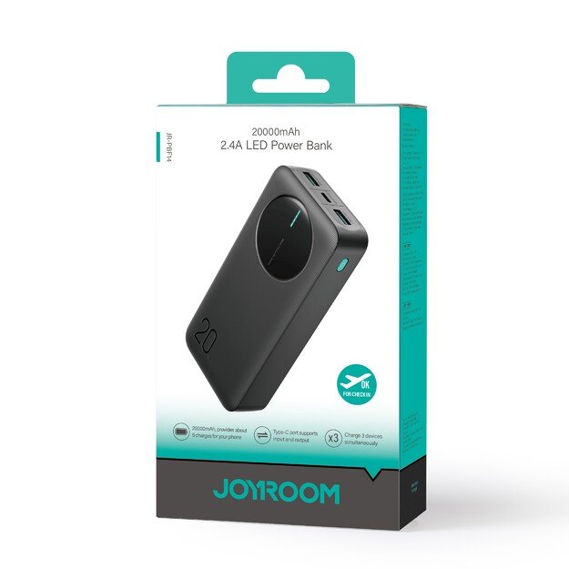 I&scaron;orinė baterija Power Bank Joyroom JR-PBF14 20000mAh juoda 5