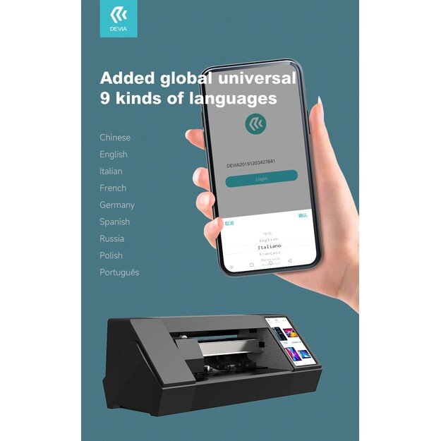 Plėvelių karpymo mechanizmas Devia Intelligent Film Cutting Machine V2 su lietimui jautriu ekranu (Built-in App + Bluetooth) PT017 3