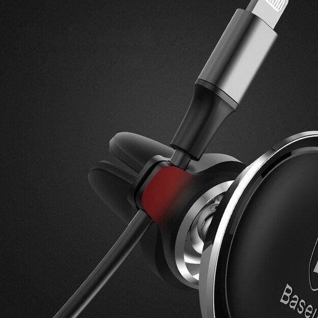 Telefono laikiklis Baseus Magnetic Air Vent With Cable Clip juodas SUGX020001 3