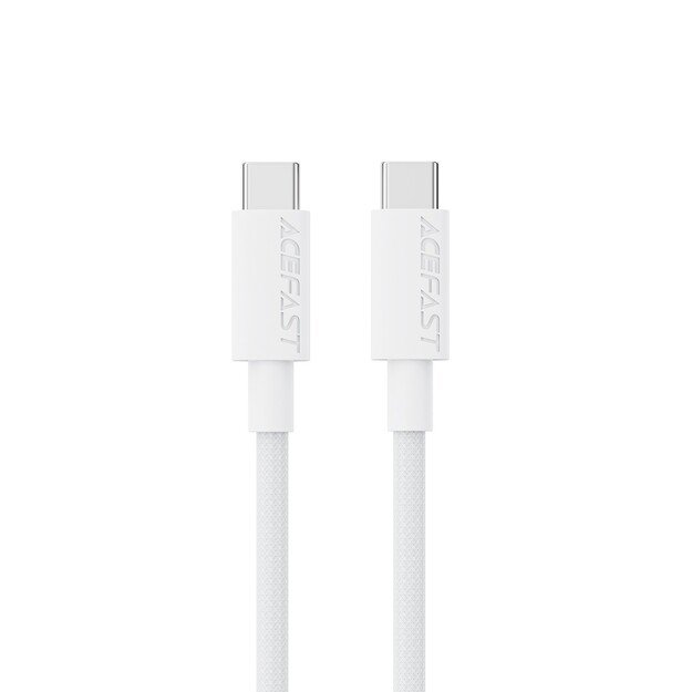 USB kabelis Acefast C18-03 60W USB-C to USB-C 1.2m baltas