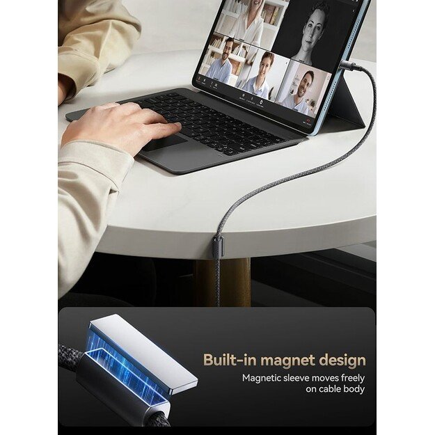 USB kabelis Joyroom SA-50 USB-C to USB-C 60W 1.2m tamsiai pilkas 3