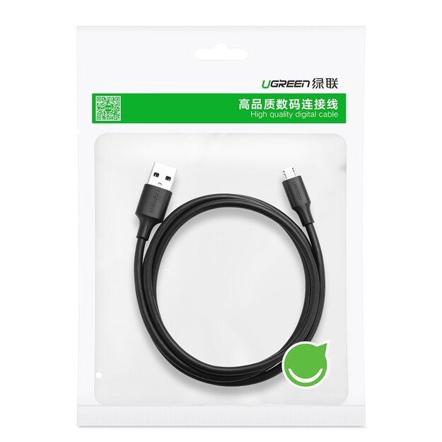 USB kabelis Ugreen US289 USB to MicroUSB 2A 1.0m baltas 1