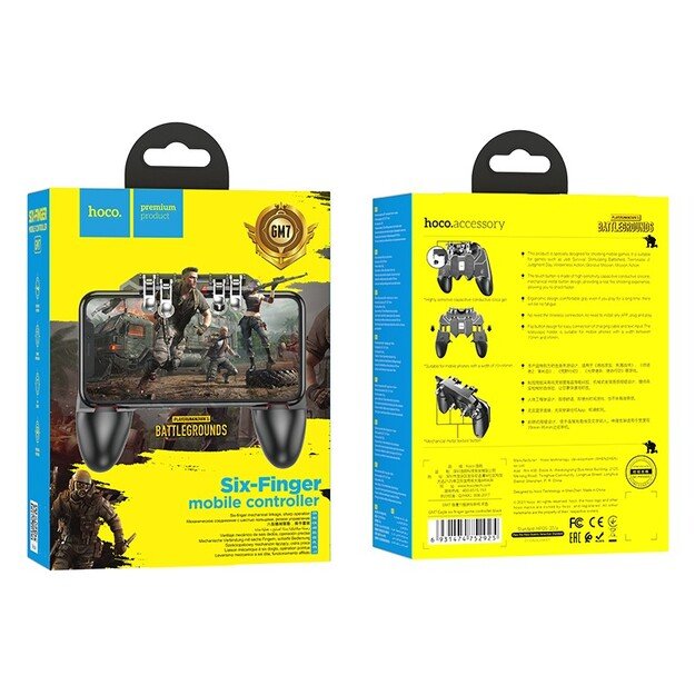 Žaidimų valdymo pultelis Hoco GM7 Eagle Six Finger Game Controller juodas 5