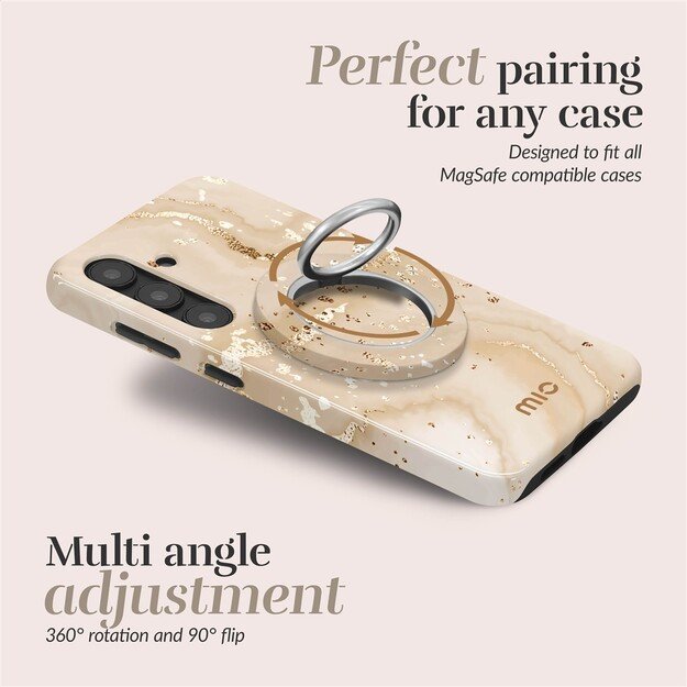 MIO Gold Marble Magsafe Case Compatible Ring Holder