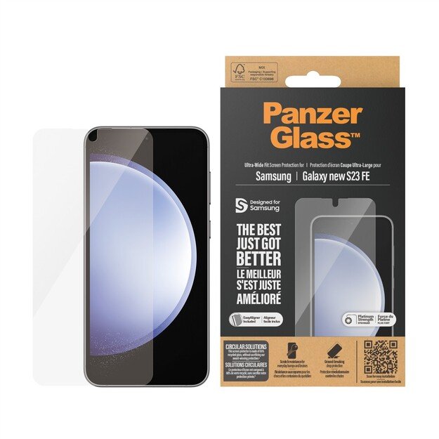 PREMIUM TEMPERED glass screen protector full cover for Samsung Galaxy S24 FE, UWF 3