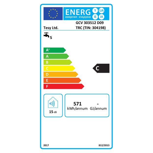 Elektrinis vandens &scaron;ildytuvas TESY GCV30 vertikalus 2