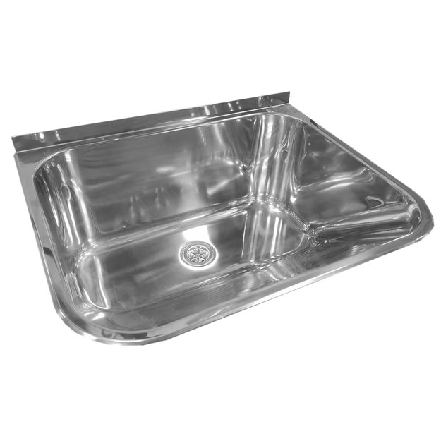 Nerūdijančio plieno plautuvė L5040PB su sifonu ir sieniniais laikikliais 0.9 mm