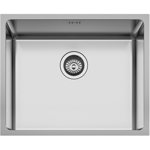 Nerūdijančio plieno plautuvė 795 matt su sifonu