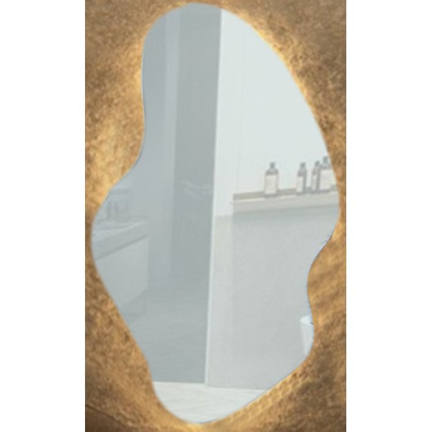 Veidrodis LUMINA LED I&Scaron;MANUS 60x100 su funkcija nuo rasojimo, laikrodžiu ir termometru