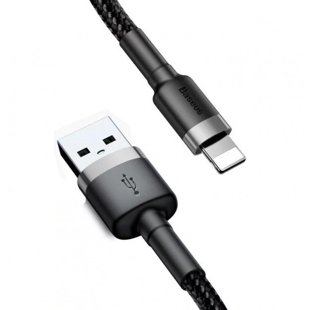 Baseus Cafule Cable durable nylon cable USB / Lightning QC3.0 2A 3m black-gray