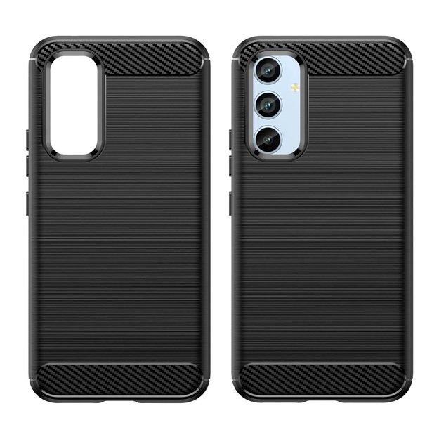 Carbon Case for Samsung Galaxy A54 flexible silicone, Black 1