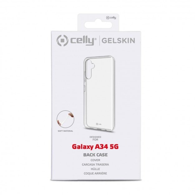 CELLY Gelskin back cover Samsung Galaxy A34 5G, Transparent