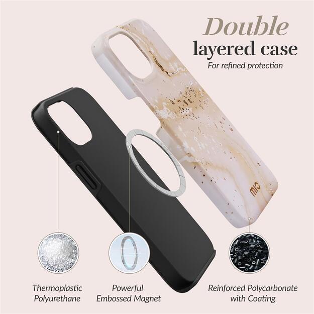 MIO Gold Marble Magsafe Compatible for iPhone 16 Pro Max 4
