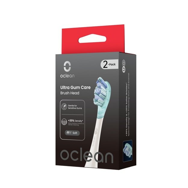 Oclean Ultra Gum Care Brush Head 2-pk White 2