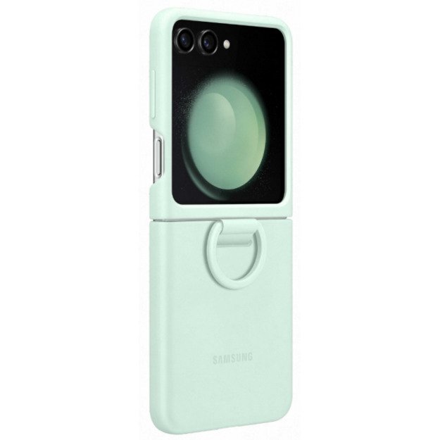 PF731TME Silicone Case with Ring for Samsung Galaxy Flip 5, Ocean Green 2