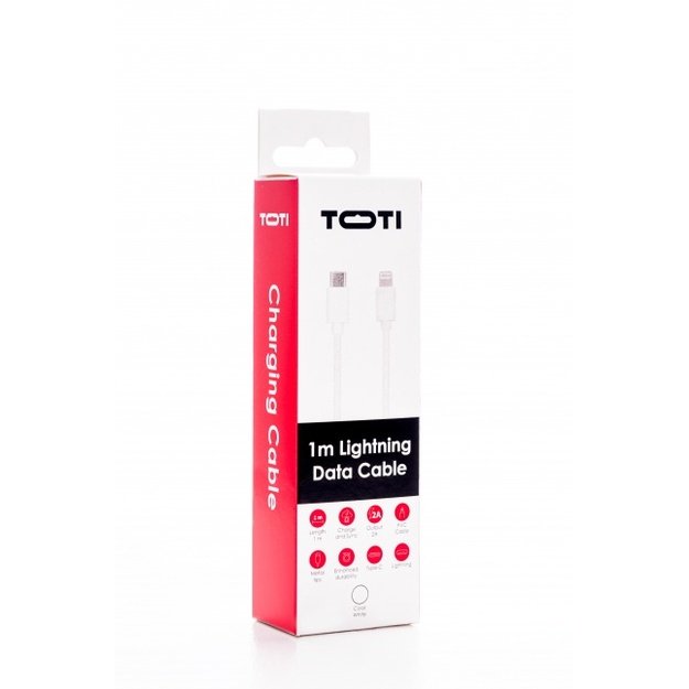 SEEK TOTI Type-C to Lightning,  1m PVC Data Cable 2A  (non-MFI), White 1