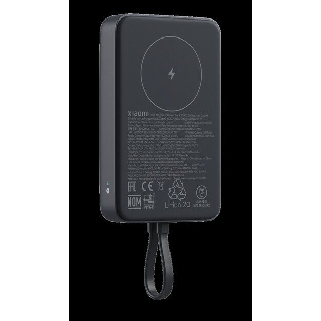 Xiaomi 33W Magnetic Power Bank 10000mAh (Integrated Cable), Gray 2