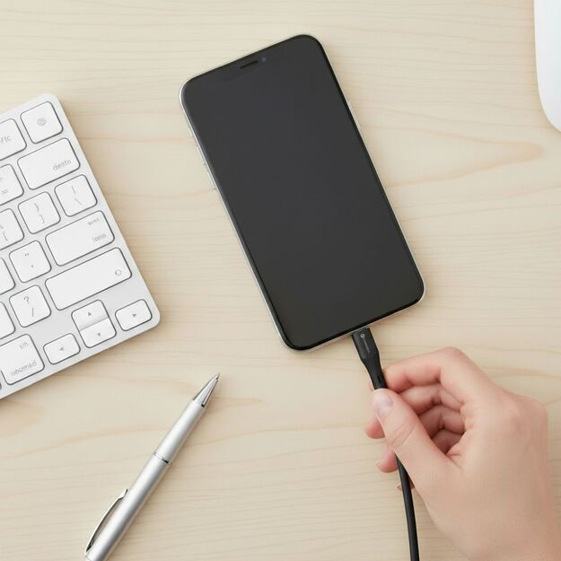 Cable USB C to Lightning Forcell F-Energy PD 3A 27W Silicone 1 m C346 black 10