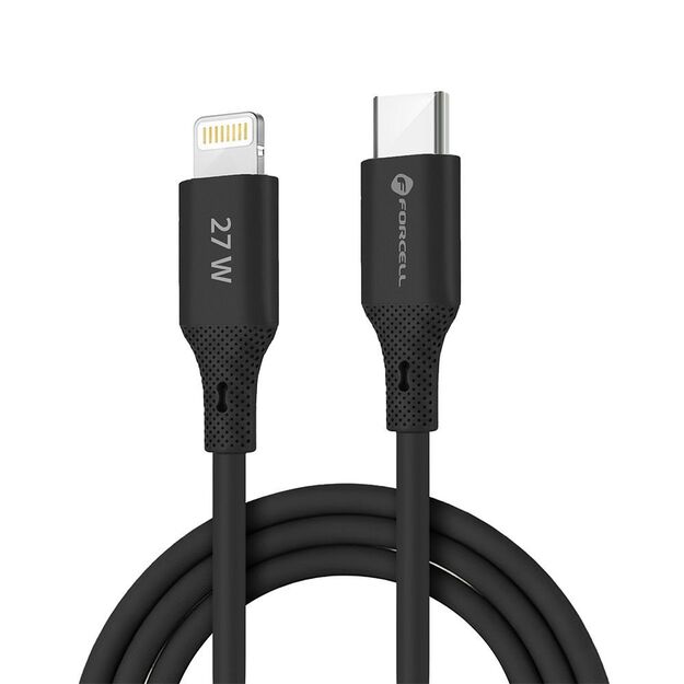 Cable USB C to Lightning Forcell F-Energy PD 3A 27W Silicone 1 m C346 black 8
