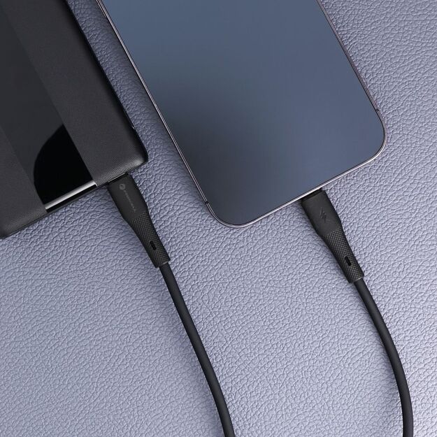 Cable USB C to Lightning Forcell F-Energy PD 3A 27W Silicone 1 m C346 black 1