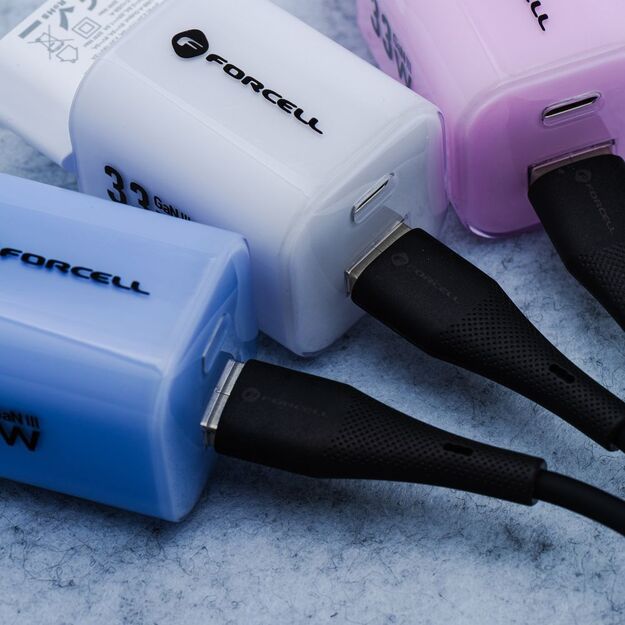 Cable USB C to Lightning Forcell F-Energy PD 3A 27W Silicone 1 m C346 black 7