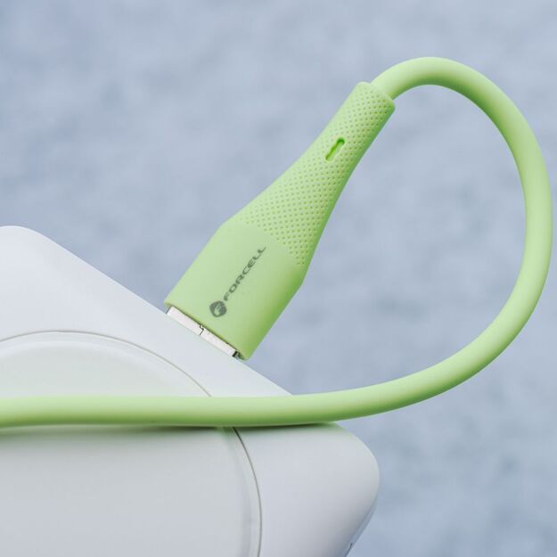 Cable USB C to Lightning Forcell F-Energy PD 3A 27W Silicone 1 m C346 green 5