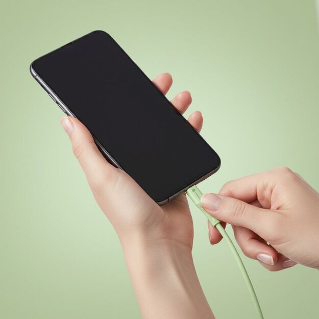 Cable USB C to Lightning Forcell F-Energy PD 3A 27W Silicone 1 m C346 green 12