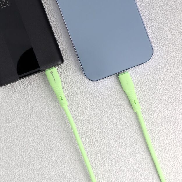 Cable USB C to Lightning Forcell F-Energy PD 3A 27W Silicone 1 m C346 green 2