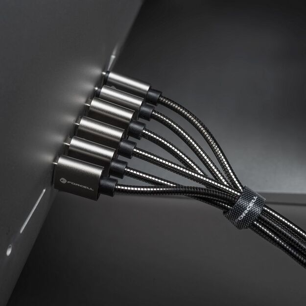 Cable USB A to Lightning Forcell F-Energy 2,4A 12W Metal 2 m C236 silver 8