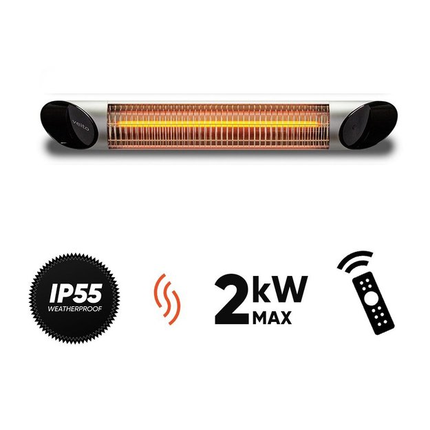 Anglies pluo&scaron;to infraraudonųjų spindulių &scaron;ildytuvas Veito BLADE, sidabrinis