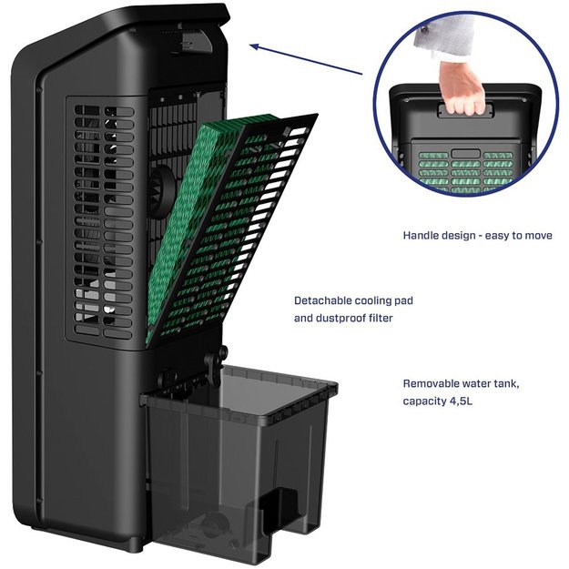  3in1  oro vėsintuvas, drėkintuvas ir ventiliatorius Clean Air CA-104 6