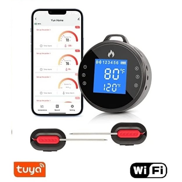 I&scaron;manusis belaidis grilio termometras FEELSPOT FS01 su WIFI, Tuya 1