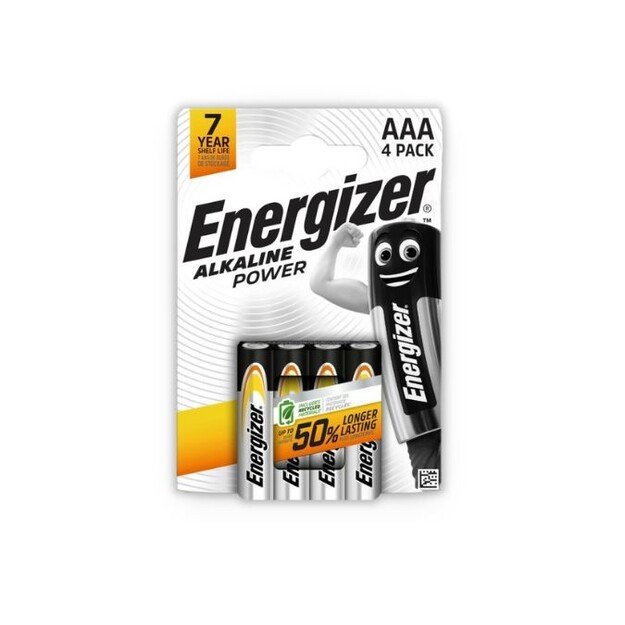 &Scaron;arminė baterija LR03 (AAA, E92) 1.5V Alkaline Power Energizer, 4 vnt.