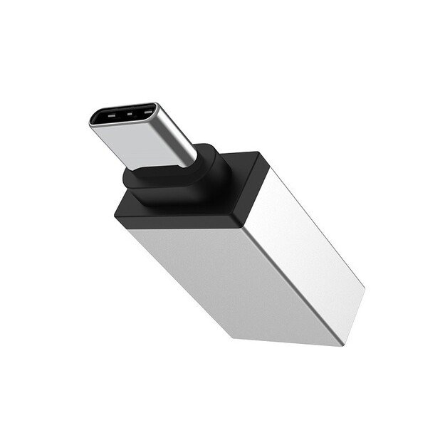 Adapteris Borofone BV3 Type-C OTG pilkas 1